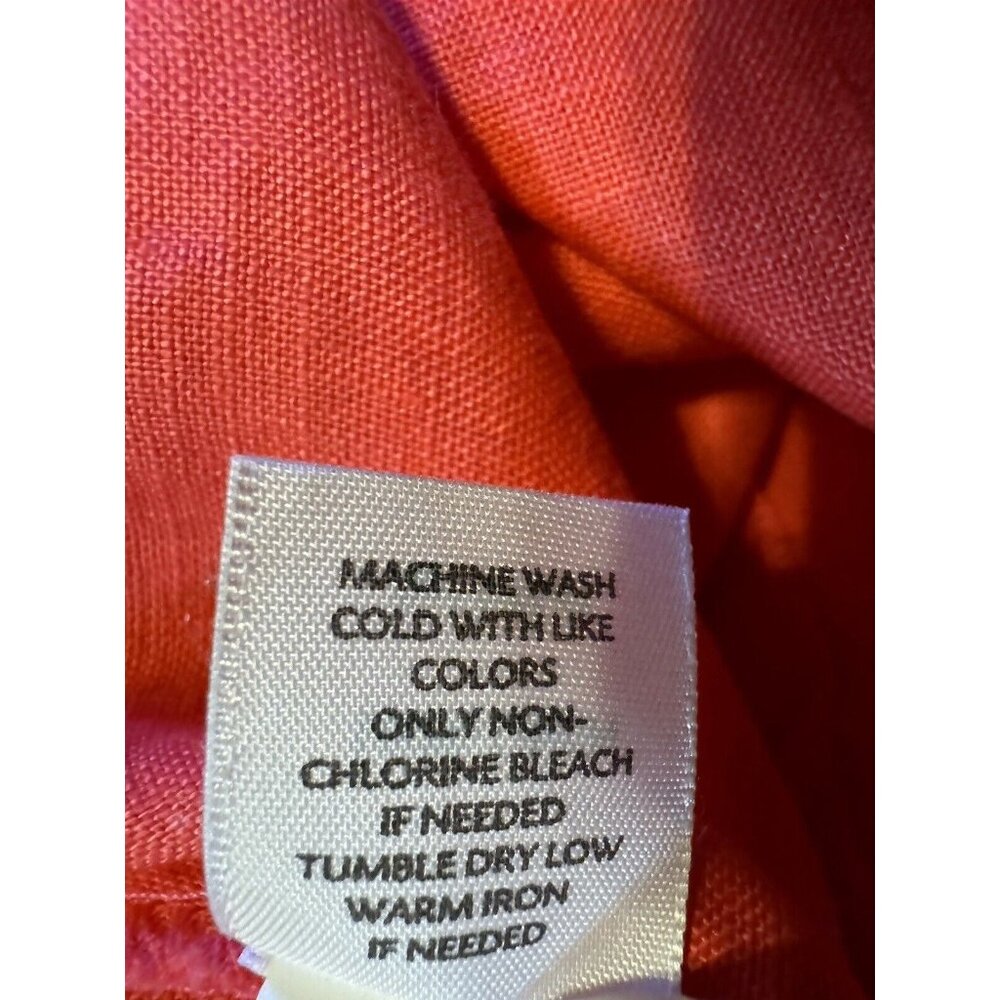 J Jill Linen A Line Shift Dress XL Extra Large Watermelon Pockets Washable NWT - Picture 7 of 12